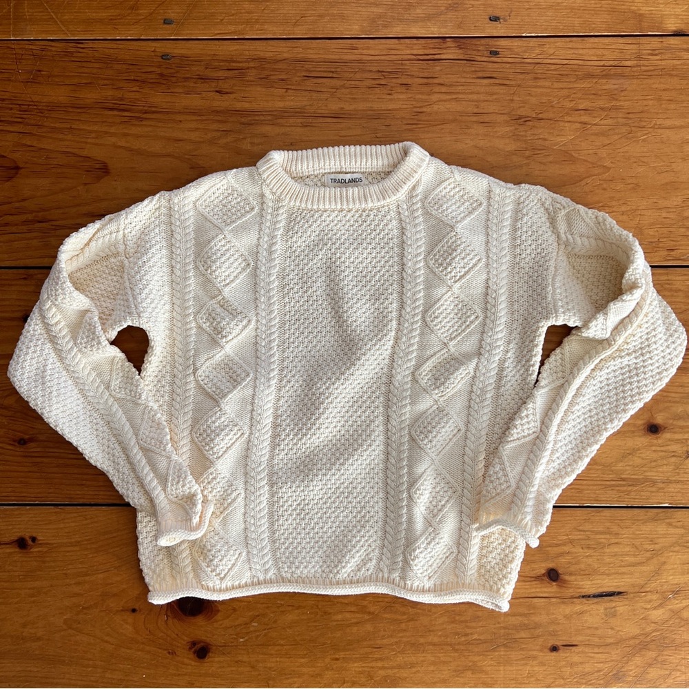 Tradlands Modern Fisherman Sweater in Shell